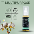 72hour French Orchid Car Perfume 50ml – Long Lasting Premium Fragrance – Multipurpose Air Freshener for Car, Home & Office – Miski Fragrance