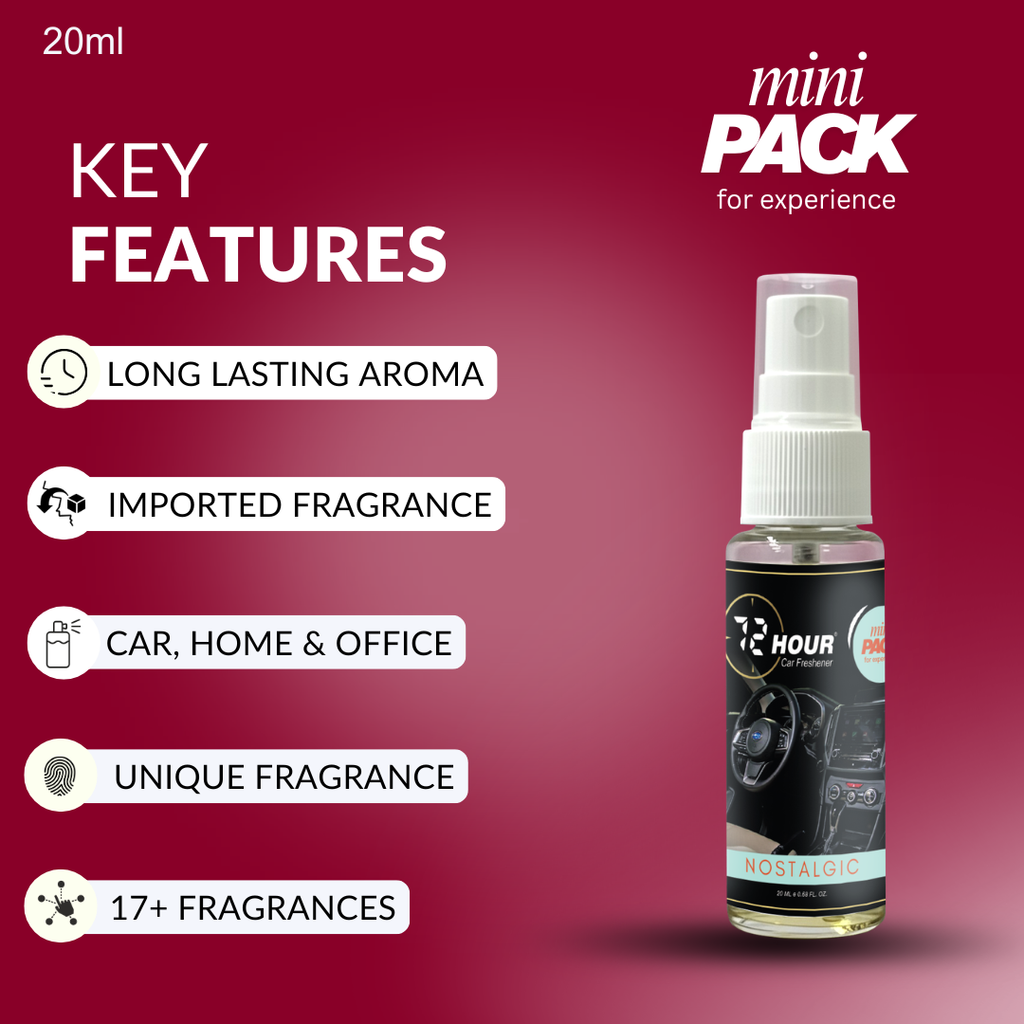 Mini Pack Strawberry Car Perfume 20ml – Long Lasting Premium Fragrance – Multipurpose Air Freshener for Car, Home & Office – Miski Fragrance