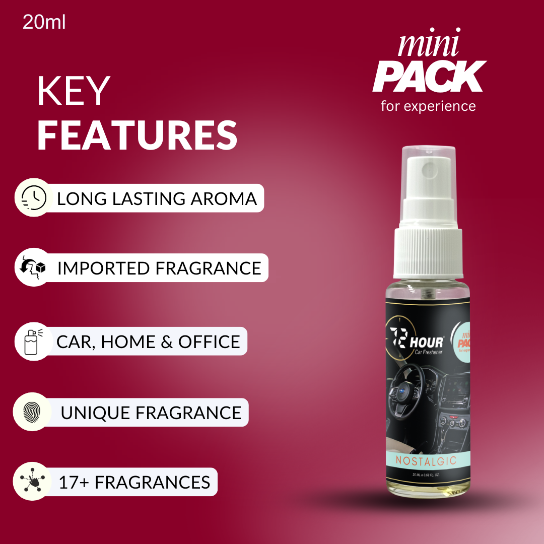 Mini Pack Strawberry Car Perfume 20ml – Long Lasting Premium Fragrance – Multipurpose Air Freshener for Car, Home & Office – Miski Fragrance