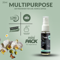 FRENCH ORCHID MINI Pack Car Perfume 20ml – Long Lasting Premium Fragrance – Multipurpose Air Freshener for Car, Home & Office – Miski Fragrance