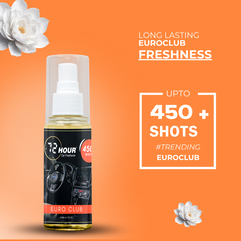 72hour Euro Club Car Perfume 50ml – Long Lasting Premium Fragrance – Multipurpose Air Freshener for Car, Home & Office – Miski Fragrance