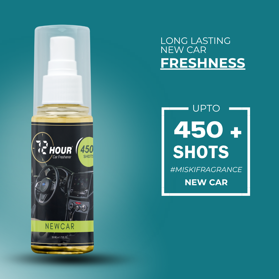 72hour New Car Car Perfume 50ml – Long Lasting Premuim Fragrance – Multipurpose Air Freshener for Car, Home & Office – Miski Fragrance