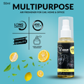 72hour Lemon Car Perfume 50ml – Long Lasting Premium Fragrance – Multipurpose Air Freshener for Car, Home & Office – Miski Fragrance